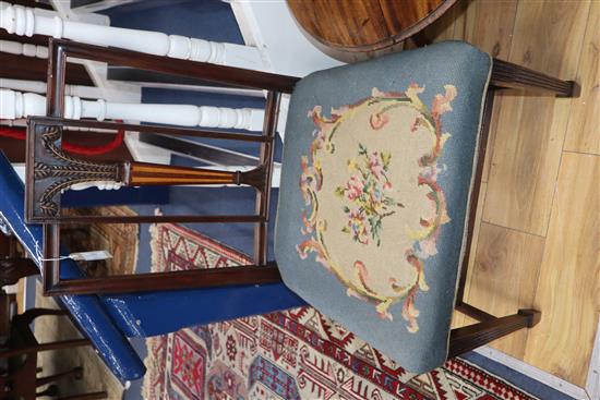 A fine Sheraton period inlaid mahogany dining chair